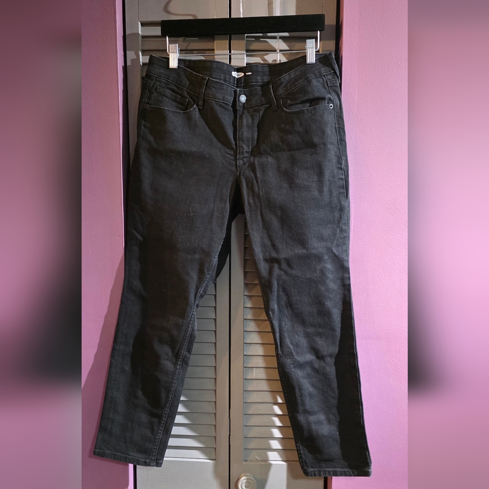 Old Navy Women's Straight Leg Jeans - Black